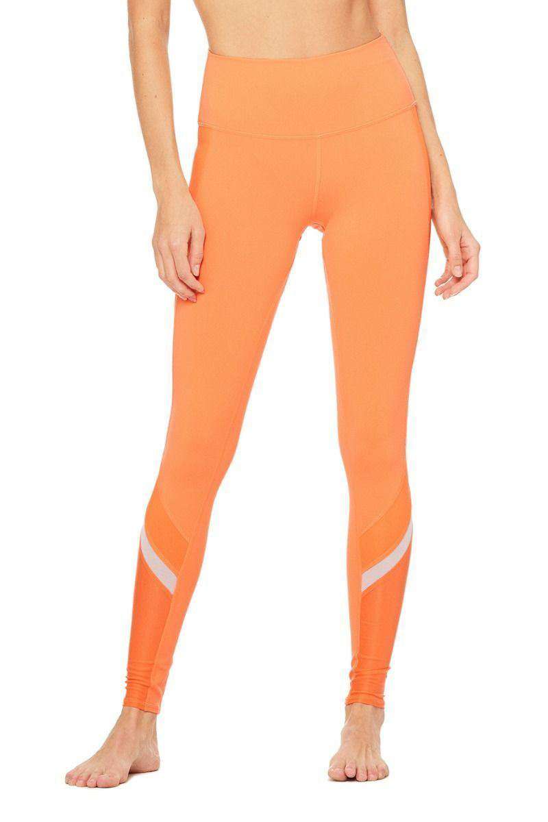 ALO YOGA HIGH-WAISTED ELEVATE LEGGINGS IN SHERBET XXSMALL