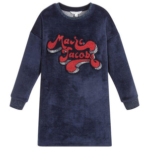LITTLE MARC JACOBS KIDS GIRLS LOGO FLEECE DRESS 6 YEARS