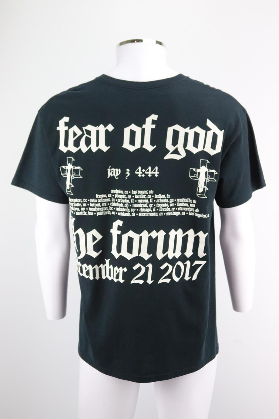 FEAR OF GOD MEN'S PRINTED COTTON JERSEY T-SHIRT LARGE