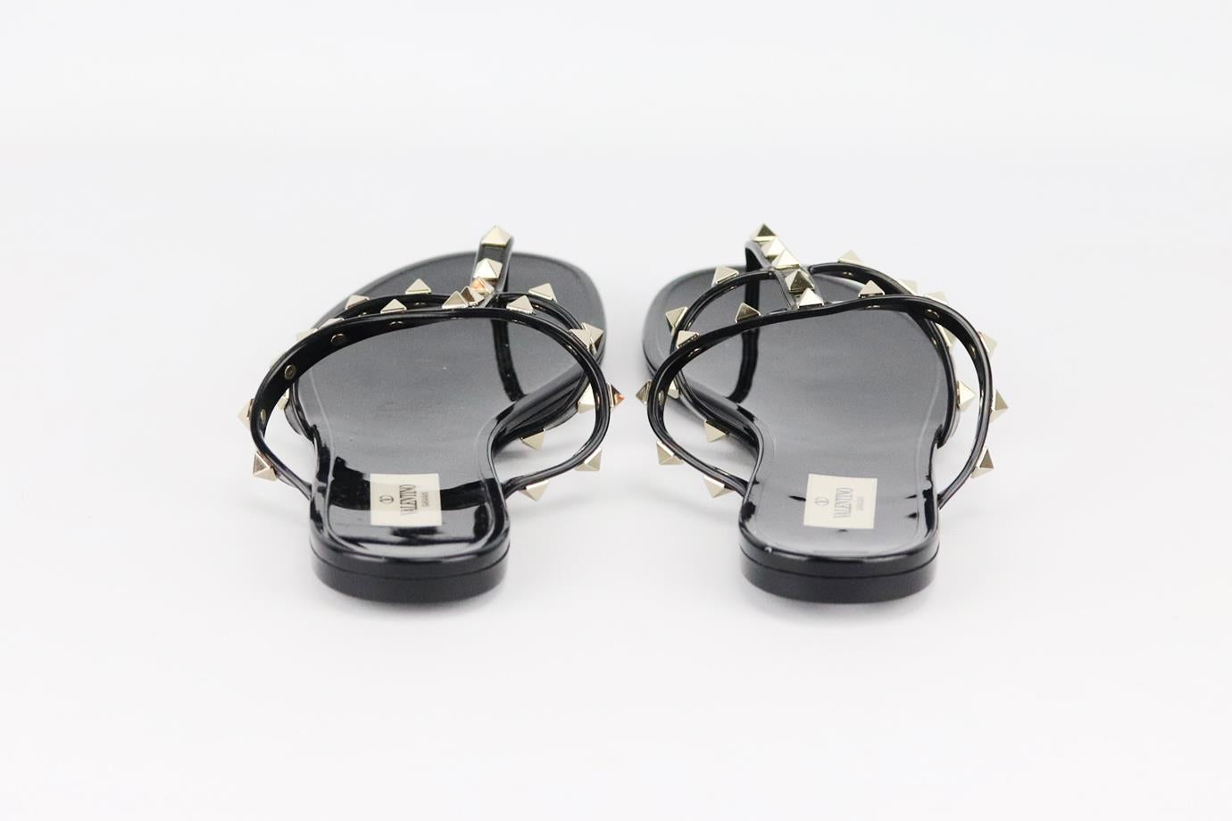 VALENTINO GARAVANI ROCKSTUD RUBBER SANDALS EU 39 UK 6 US 9
