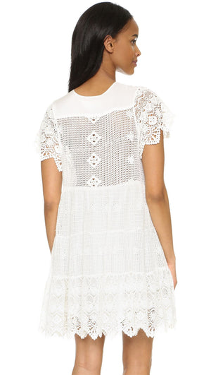 JEN'S PIRATE BOOTY ROMANCE LACE-UP MINI DRESS SMALL