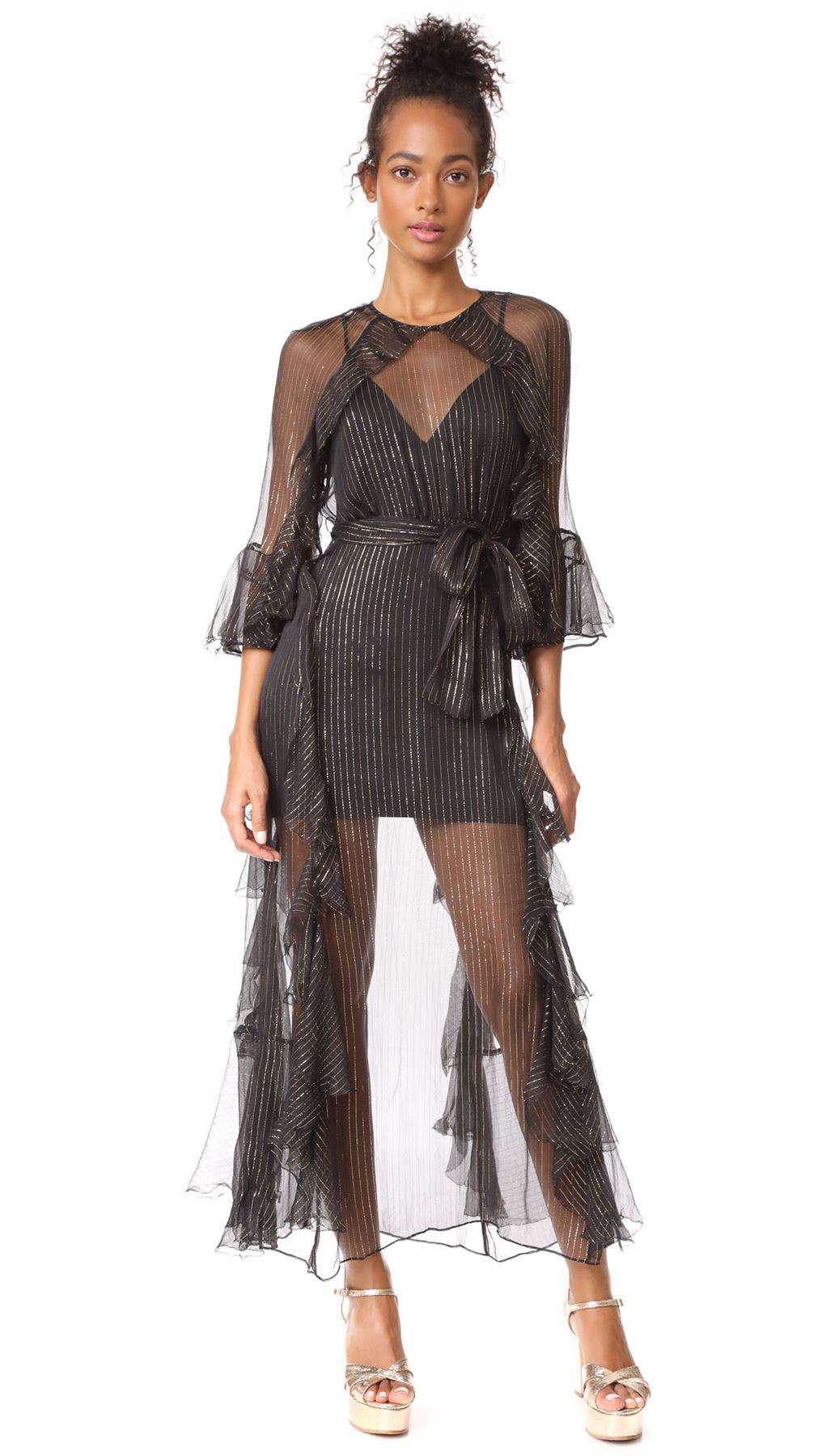 ALICE MACCALL MOON DANCE SEMI-SHEER DRESS UK 12
