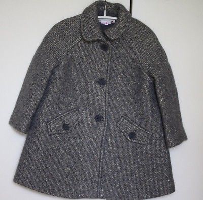 BONPOINT GIRLS GOLD SPARKLY WOOL BLEND PADDED COAT 3 YEARS