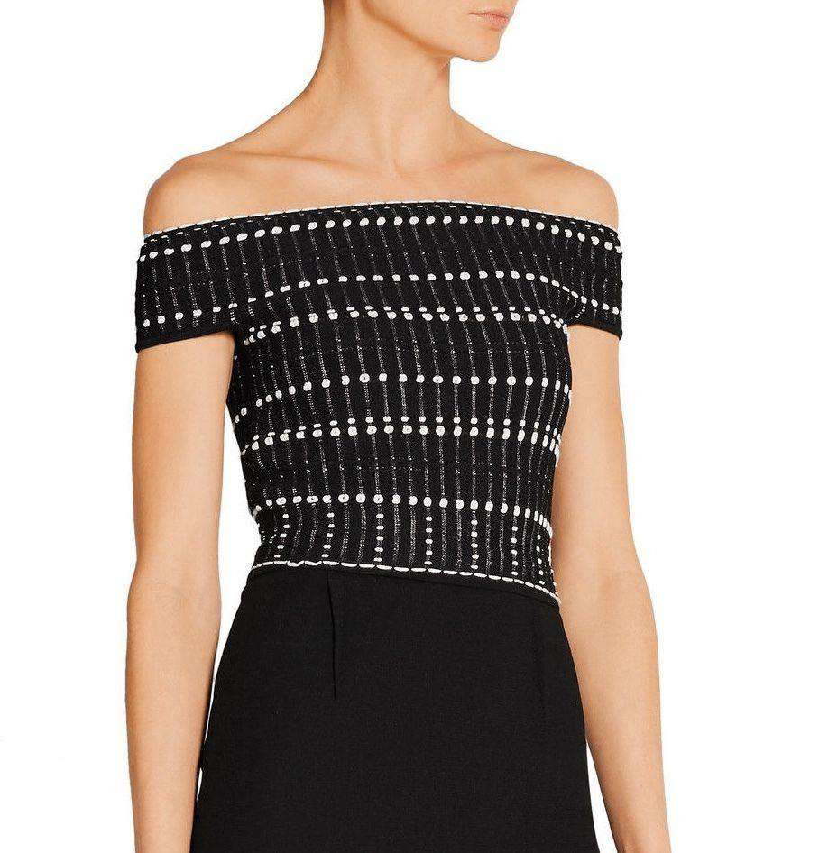 ALEXANDER MCQUEEN CROPPED OFF THE SHOULDER TOP SMALL