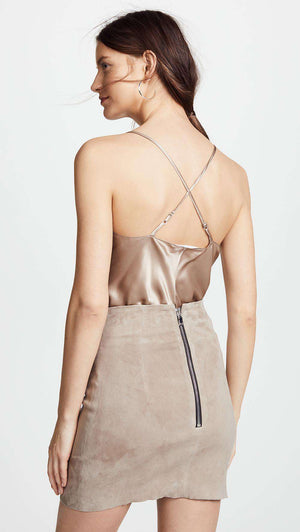 SABLYN KIKI SILK SATIN BODYSUIT LARGE