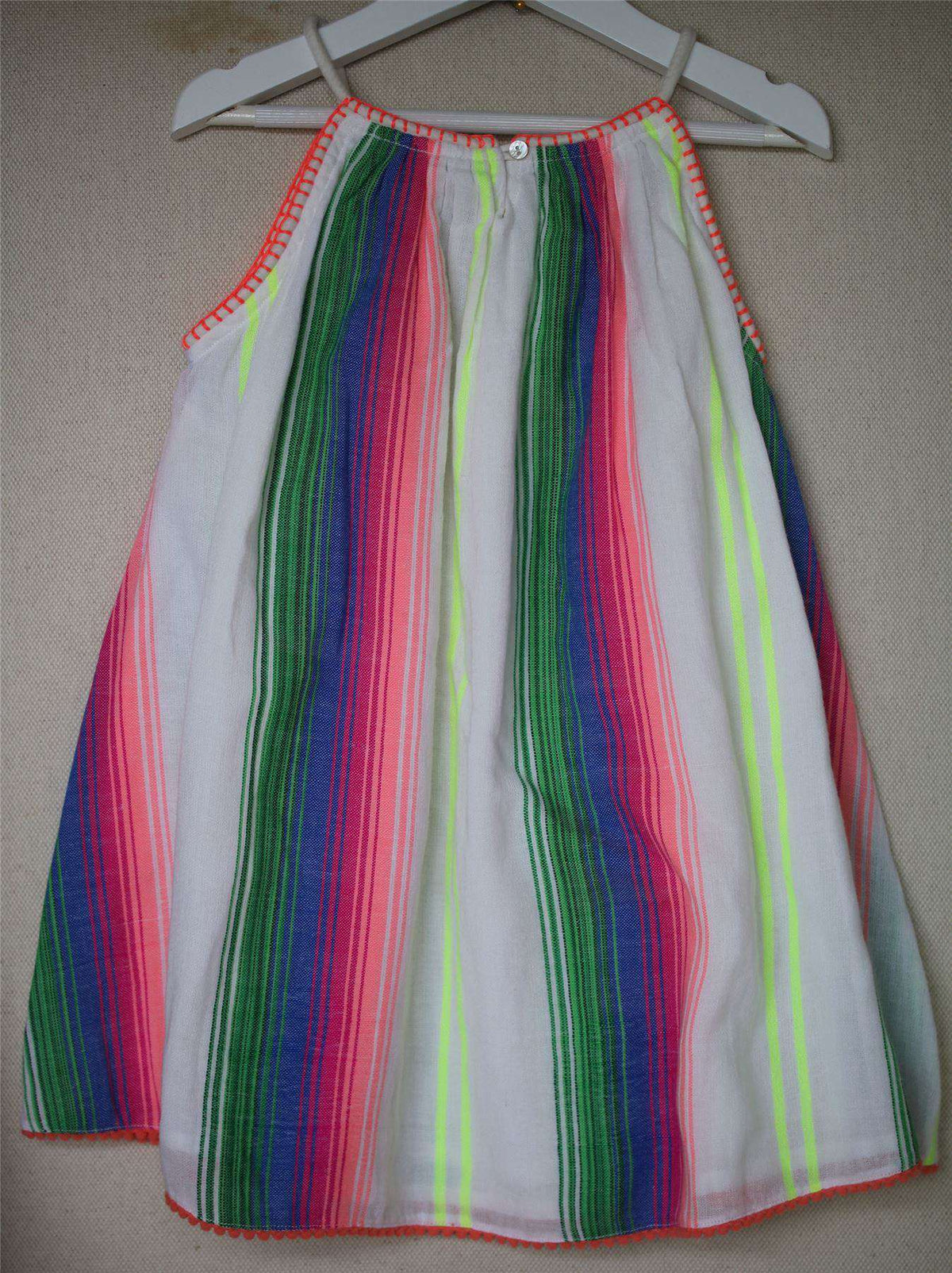SUNCHILD GIRLS COTTON STRIPED SUN DRESS 4 YEARS