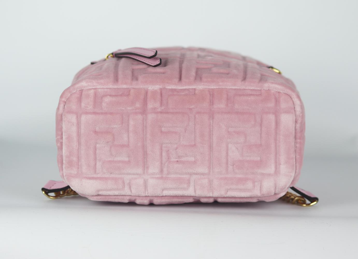 Hermès Birkin Handbag 364033, Fendi s new pink velvet FF logo backpack