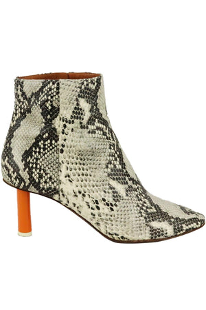 VETEMENTS SNAKESKIN AND LEATHER ANKLE BOOTS EU 39 UK 6 US 9