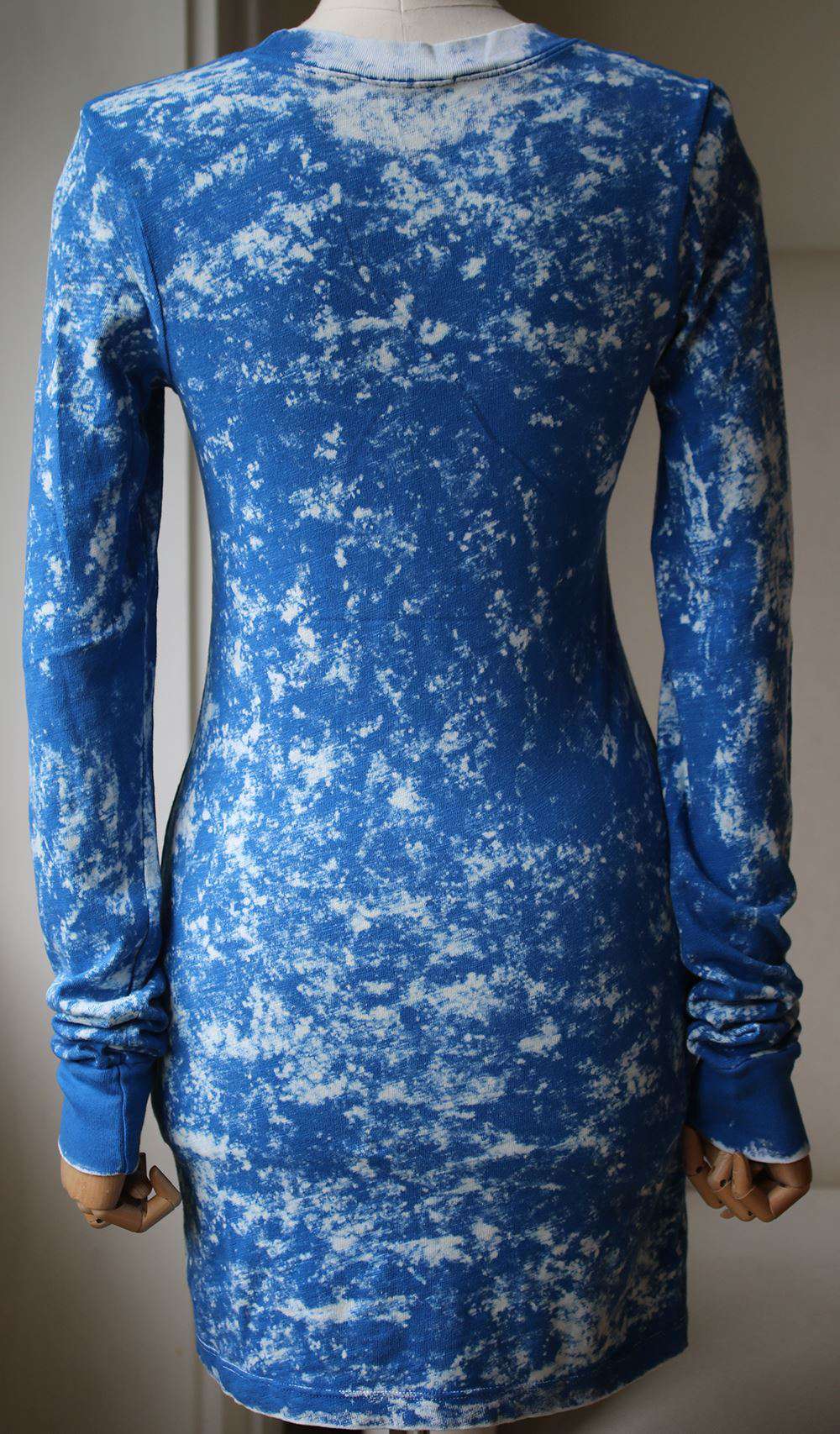 COTTON CITIZEN THE TOKYO LONG-SLEEVE BLUE DRESS XSMALL