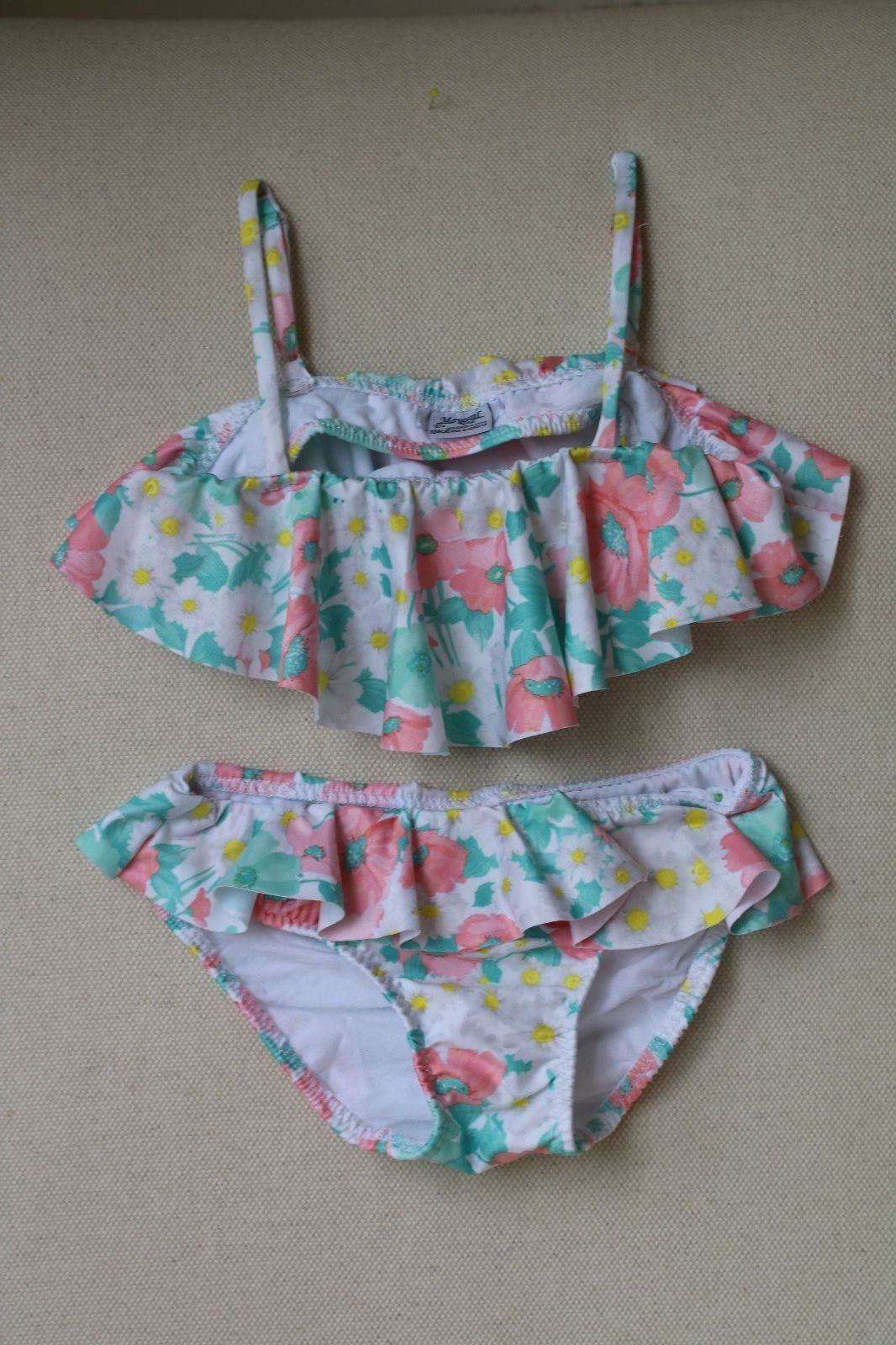 MAYORAL BABY GIRLS PINK FLORAL RUFFLE BIKINI 4 YEARS