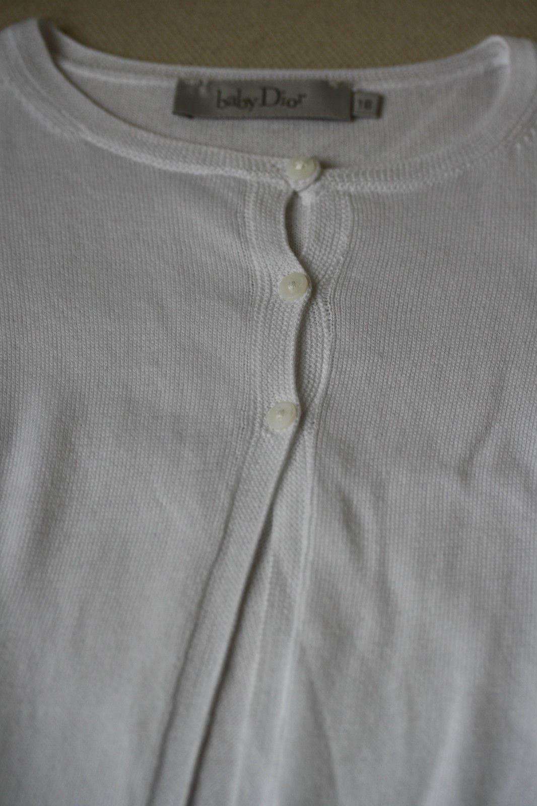 BABY DIOR IVORY WHITE KNIT CARDIGAN 18 MONTHS