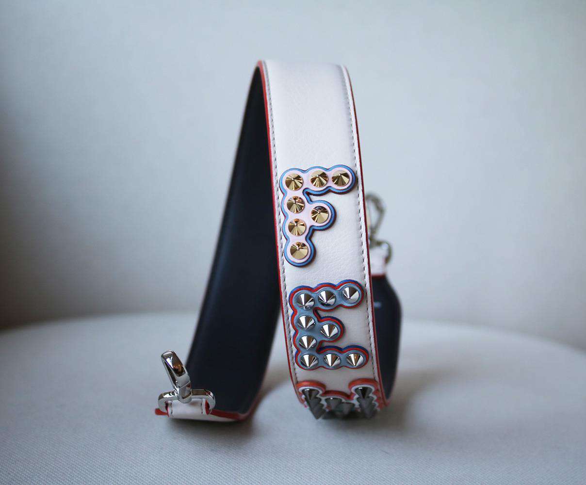 FENDI STRAP YOU STUDDED LEATHER BAG STRAP