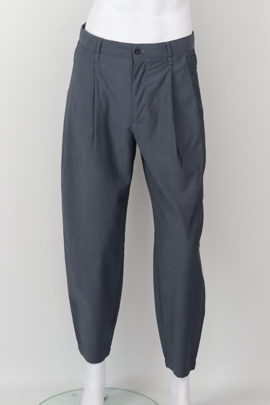 EMPORIO ARMANI MEN'S WOOL TAPERED PANTS IT 46 UK/US WAIST 30