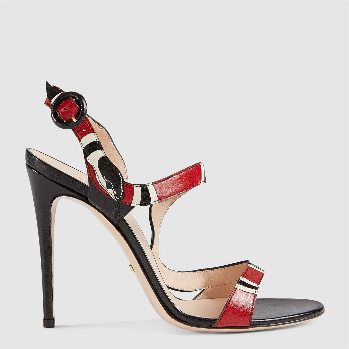 GUCCI LEATHER SNAKE SANDALS EU 37.5 UK 4.5 US 7.5