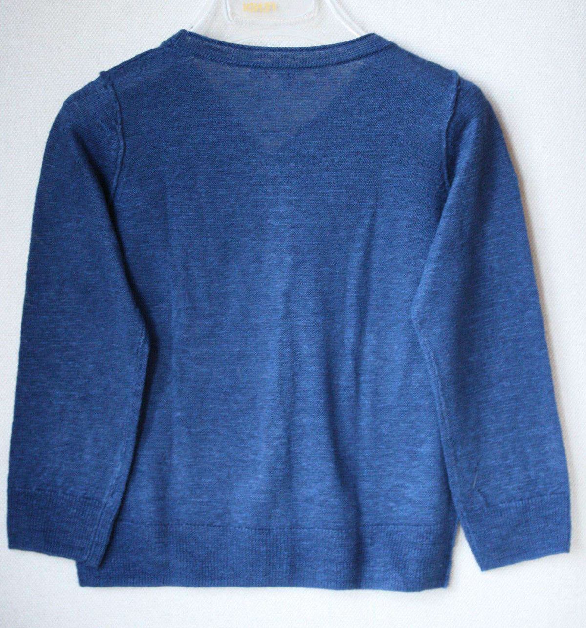 BONPOINT BABY BLUE LINEN CARDIGAN 3 YEARS
