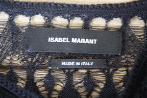 ISABEL MARANT AGATE CROCHETED LINEN BLEND DRESS FR 38 UK 10