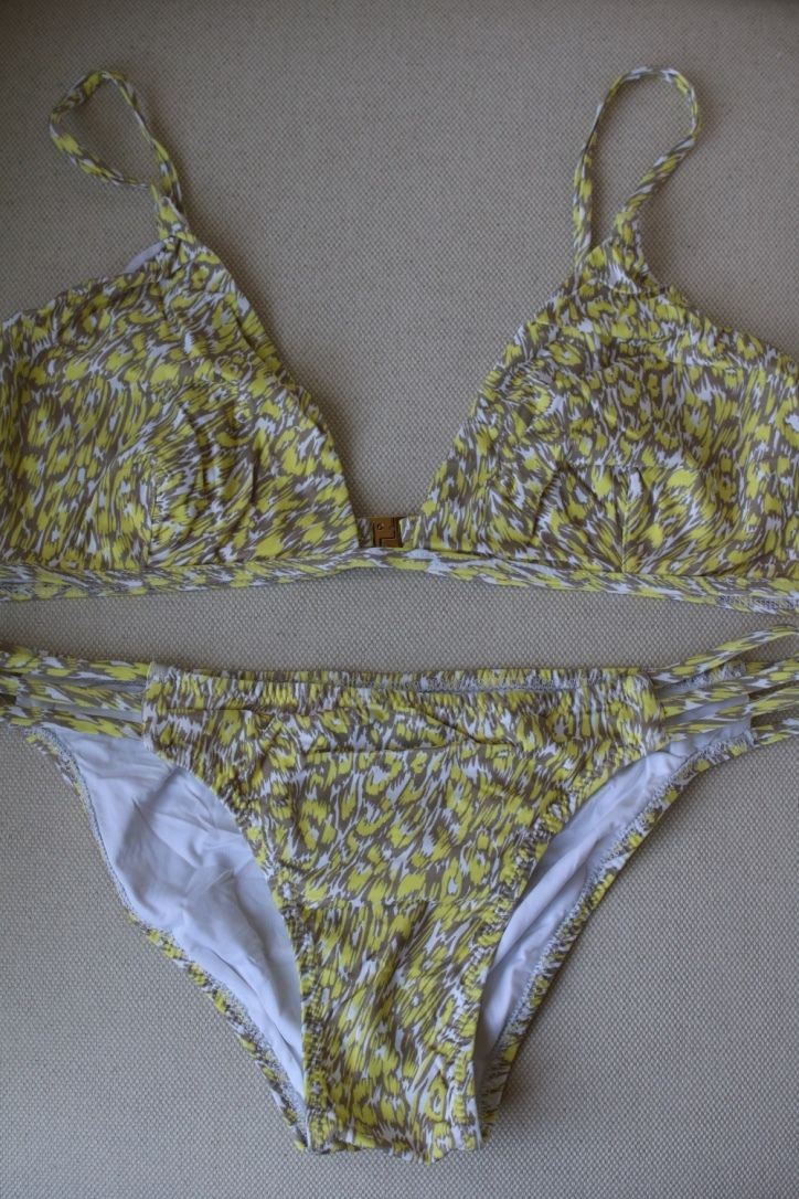 MELISSA ODABASH BALI YELLOW PRINT BIKINI UK 10/14