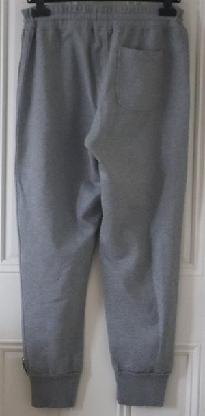 RTA AUGUSTINE ZIP DETAILED COTTON TERRY TRACK PANTS LARGE
