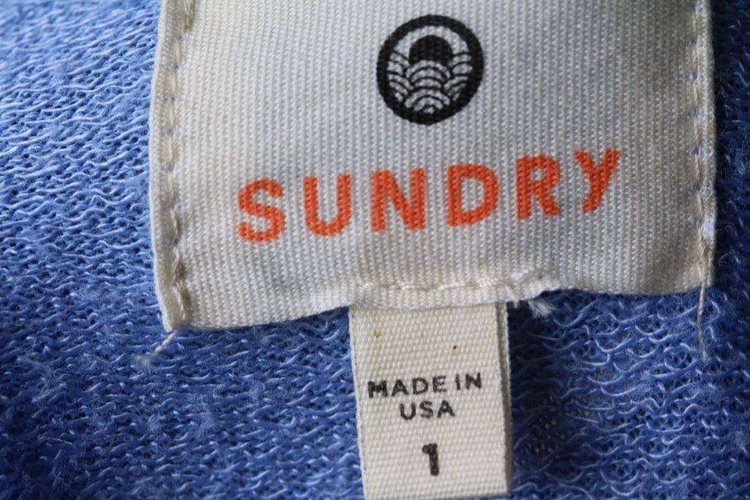 SUNDRY WEEKEND CROP PULLOVER SWEATSHIRT SIZE 1 SMALL