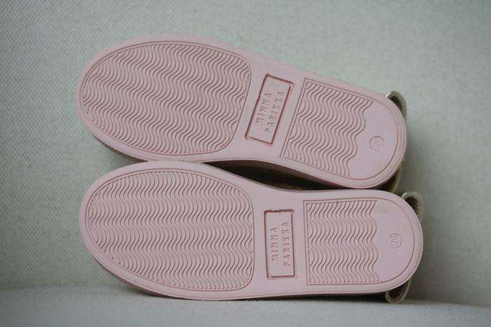 MINNA PARIKKA MINI GIRLS GOLD LEATHER BUNNY EAR SHOES EU 26 UK 8.5