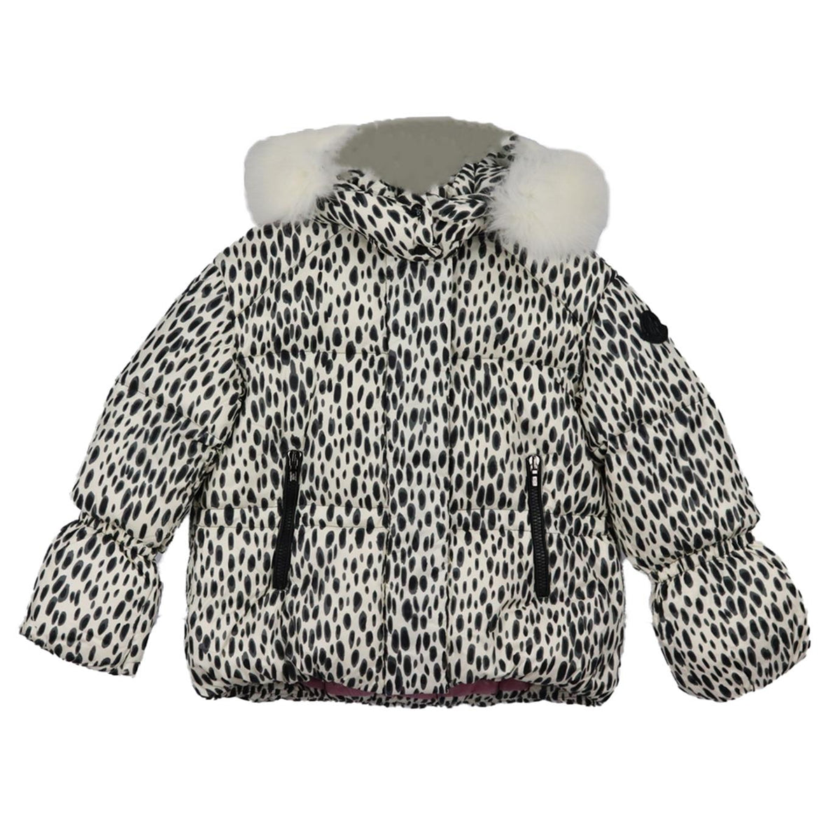 MONCLER KIDS GIRLS FUR DOWN PADDED JACKET 8 YEARS