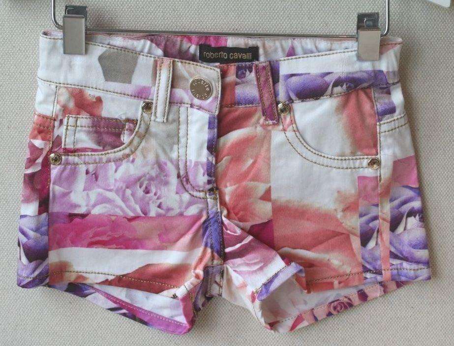 ROBERTO CAVALLI BABY GIRLS FLORAL COTTON SHORTS 2 YEARS