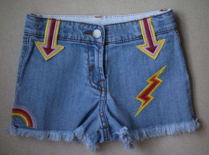 STELLA MCCARTNEY KIDS GIRLS BLUE DENIM MARLIN SHORTS 4 YEARS