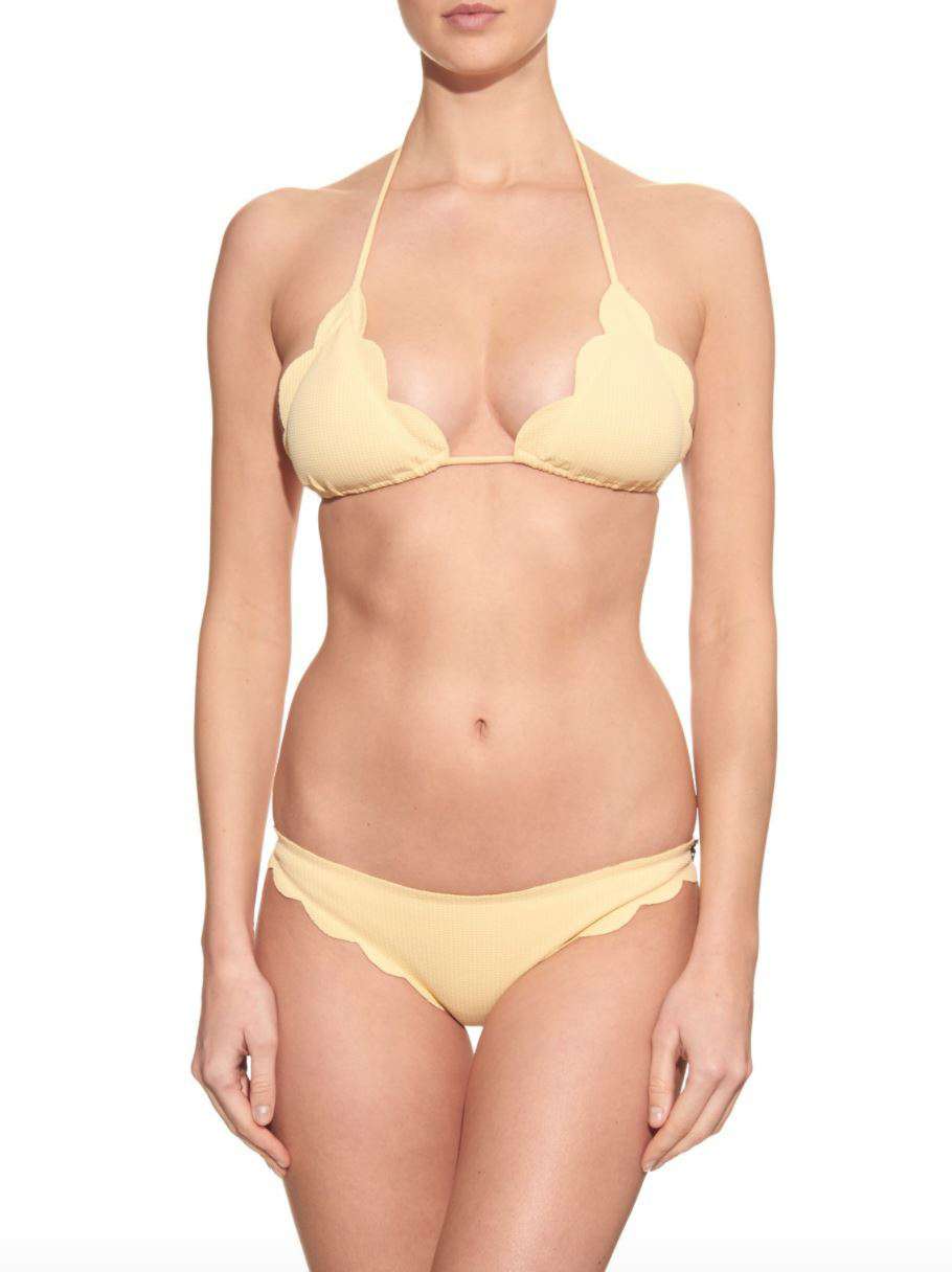 MARYSIA SWIM BROADWAY TRIANGLE SCALLOP BIKINI SMALL/MEDIUM