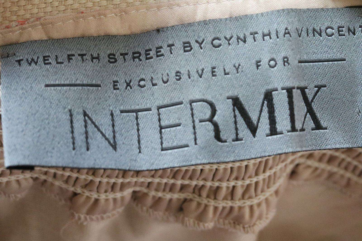TWELFTH STREET BY CYNTHIA VINCENT LEATHER DETAIL PRINTED MAXI DRESS SMALL