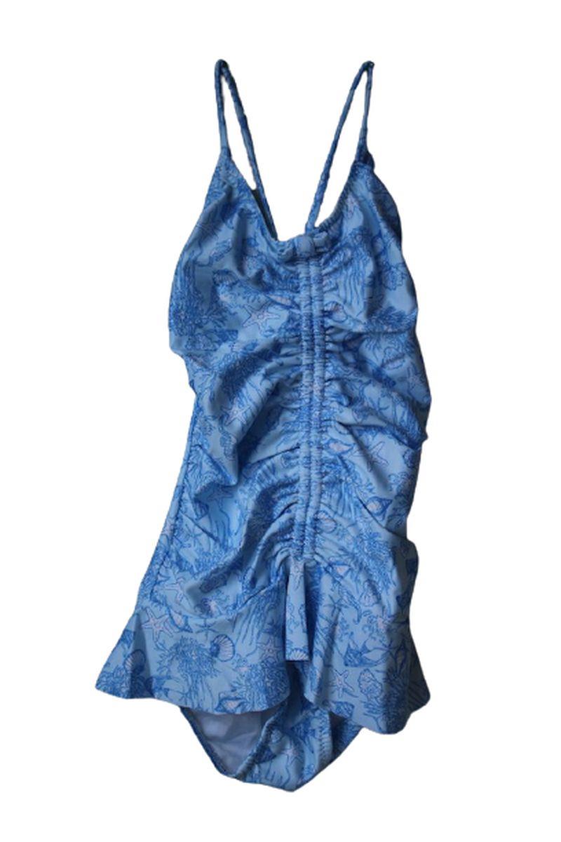 MELISSA ODABASH KIDS POPPY SEALIFE BLUE SWIMSUIT 4 YEARS
