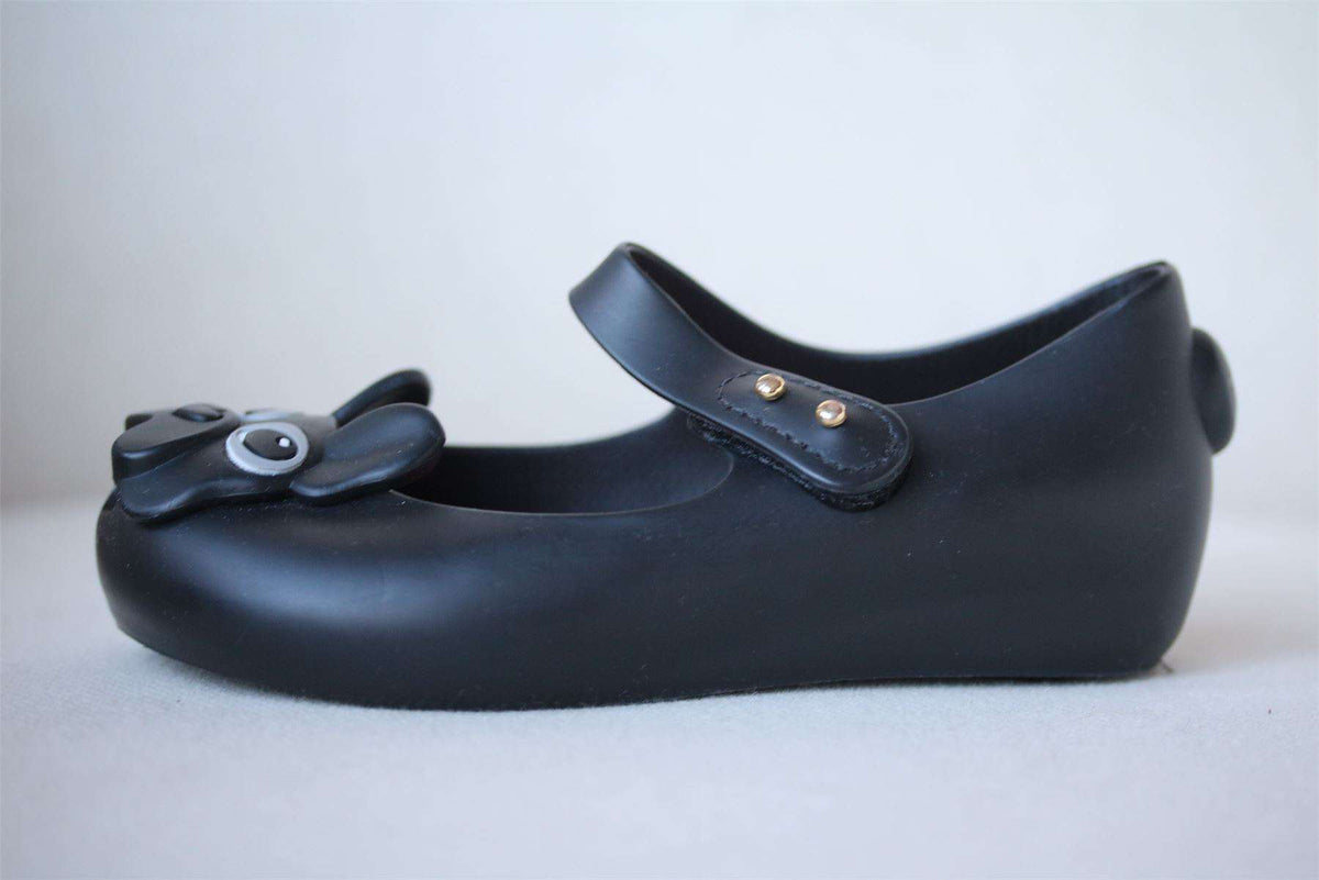 MINI MELISSA BLACK PUG JELLY SHOES EU 27 UK 9