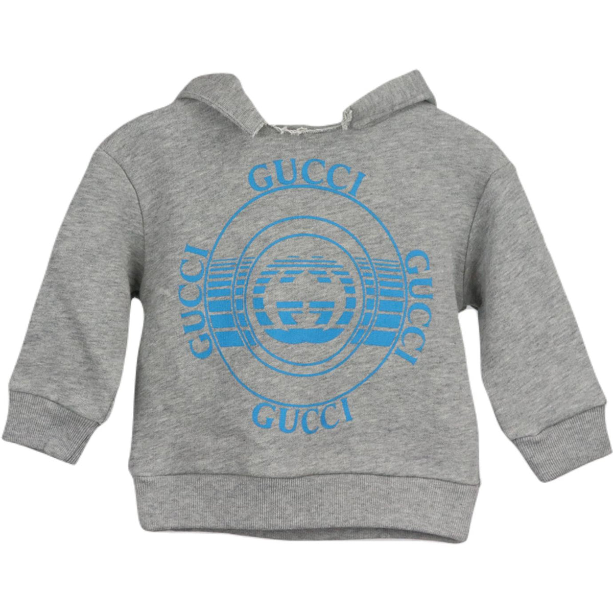 GUCCI BABY BOYS LOGO COTTON HOODIE 6-9 MONTHS