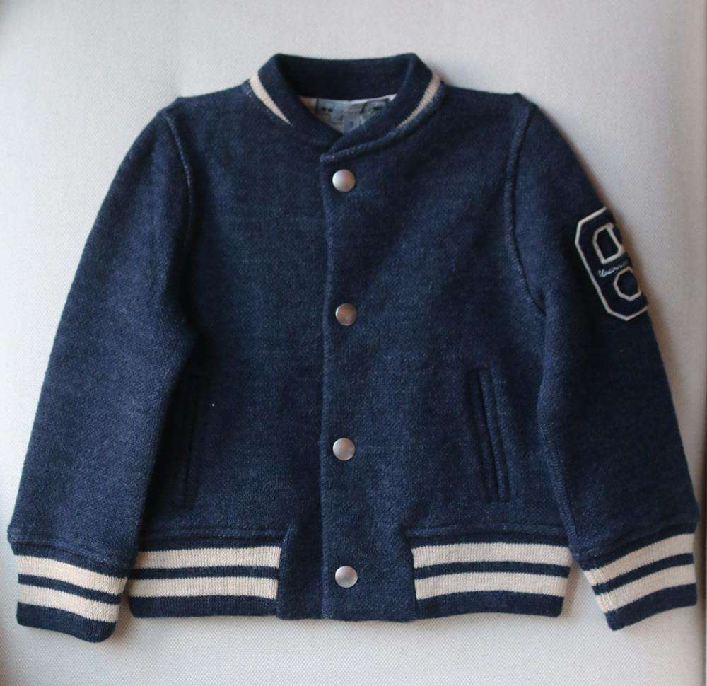 BONPOINT KIDS BOYS WOOL BOMBER JACKET 3 YEARS