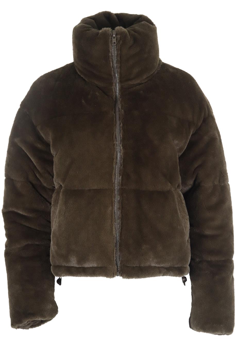 APPARIS QUILTED PADDED FAUX FUR JACKET SMALL