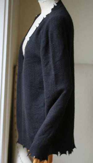 IRO BRODY DISTRESSED WOOL AND ALPACA BLEND SWEATER MEDIUM