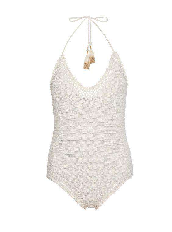 SHE MADE ME ESSENTIAL CROCHET ONE PIECE SWIMSUIT SMALL/MEDIUM
