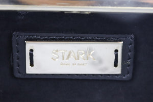STARK SNAKE EFFECT LEATHER BOX CLUTCH