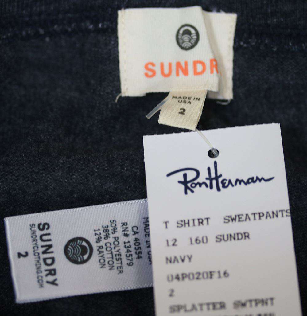 SUNDRY PAINT SPLATTER NAVY SWEATPANTS SMALL