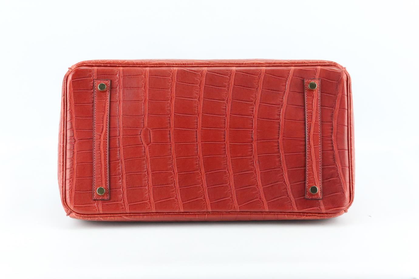 HERMÈS 2013 BIRKIN 35CM MATTE ALLIGATOR MISSISSIPPIENSIS LEATHER BAG