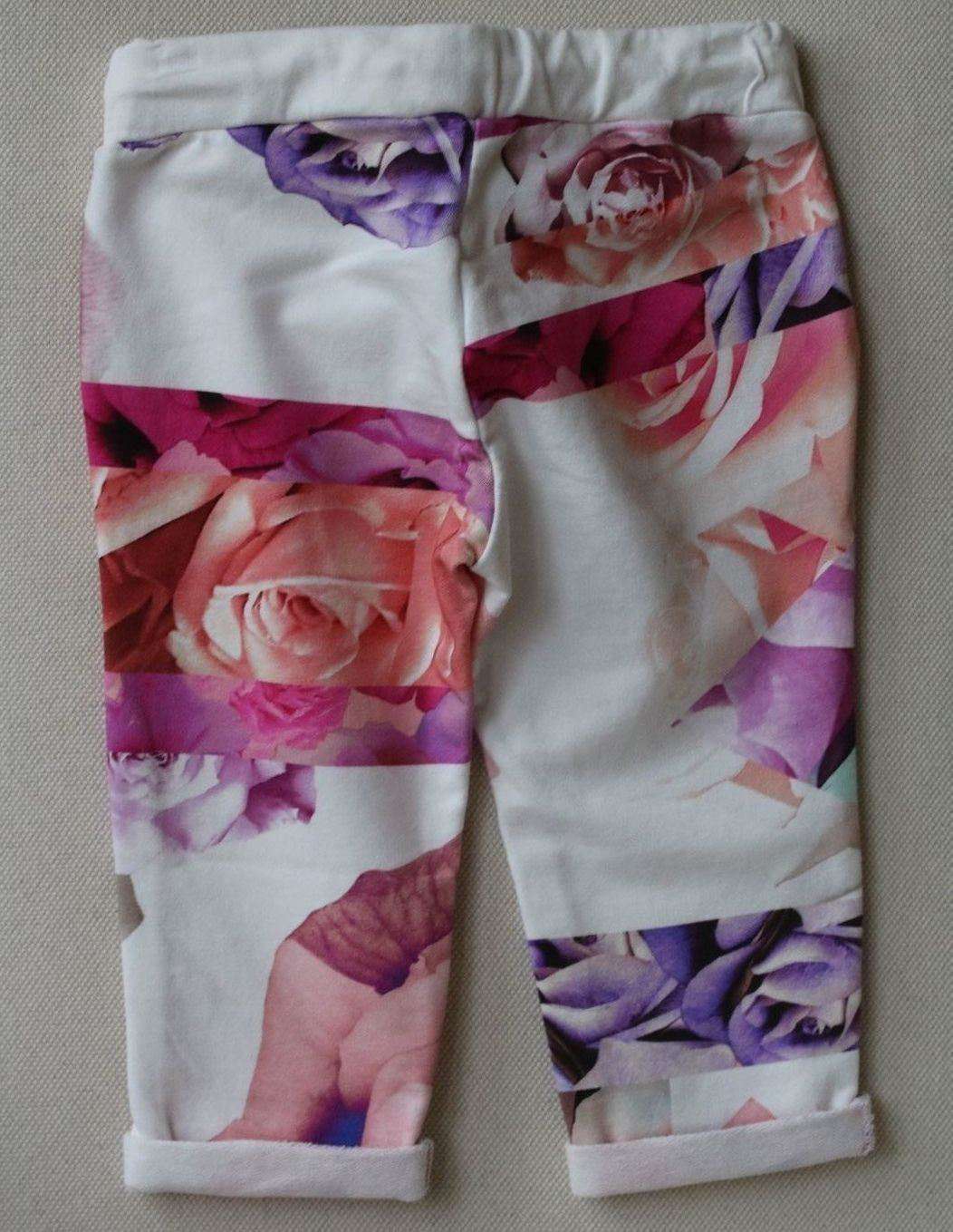 ROBERTO CAVALLI BABY PINK FLORAL PRINT TRACK TROUSERS 2 YEARS