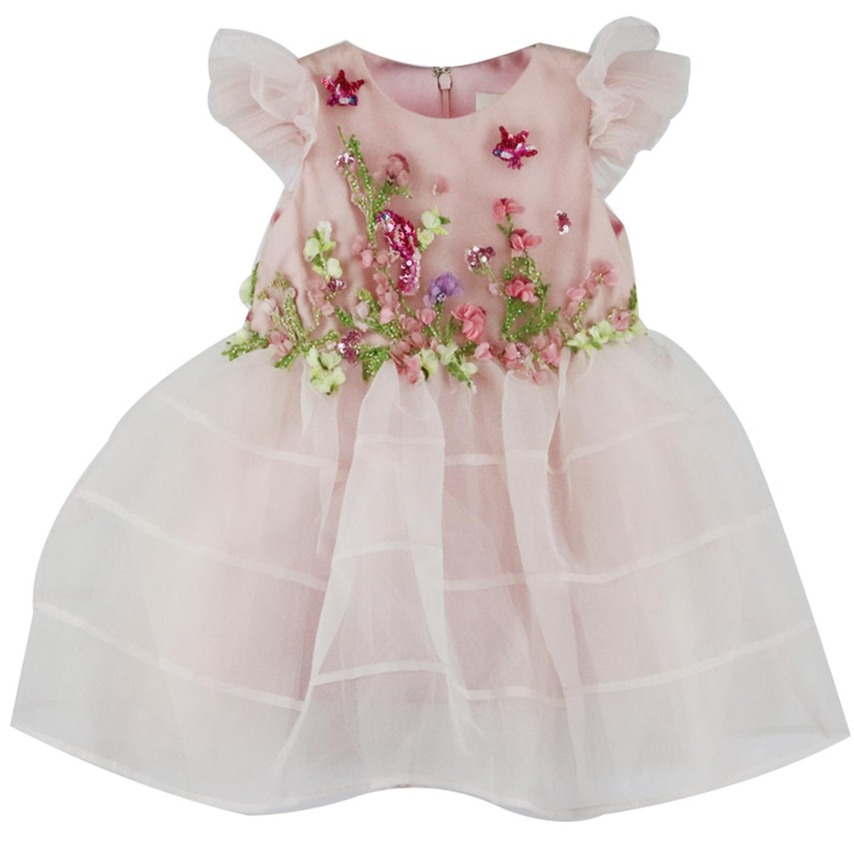 MISCHKA AOKI BABY GIRLS BEADED TULLE DRESS 2 YEARS