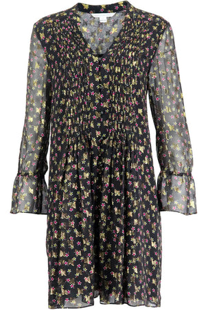diane von furstenberg metallic gold silk layla dress Diane von Furstenberg Layla Metallic-Accented Dress - Brown Dresses, Clothing - WDI94433