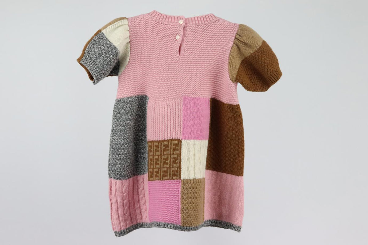 FENDI BABY GIRLS FF WOOL DRESS 18 MONTHS