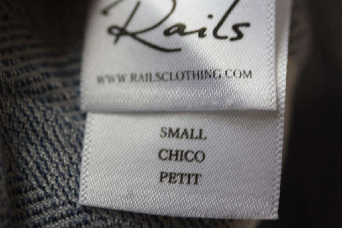 RAILS JORDYN PLAID SLEEVELESS HIGH-LOW RIVER WHITE SHIRT TUNIC DRESS SMALL