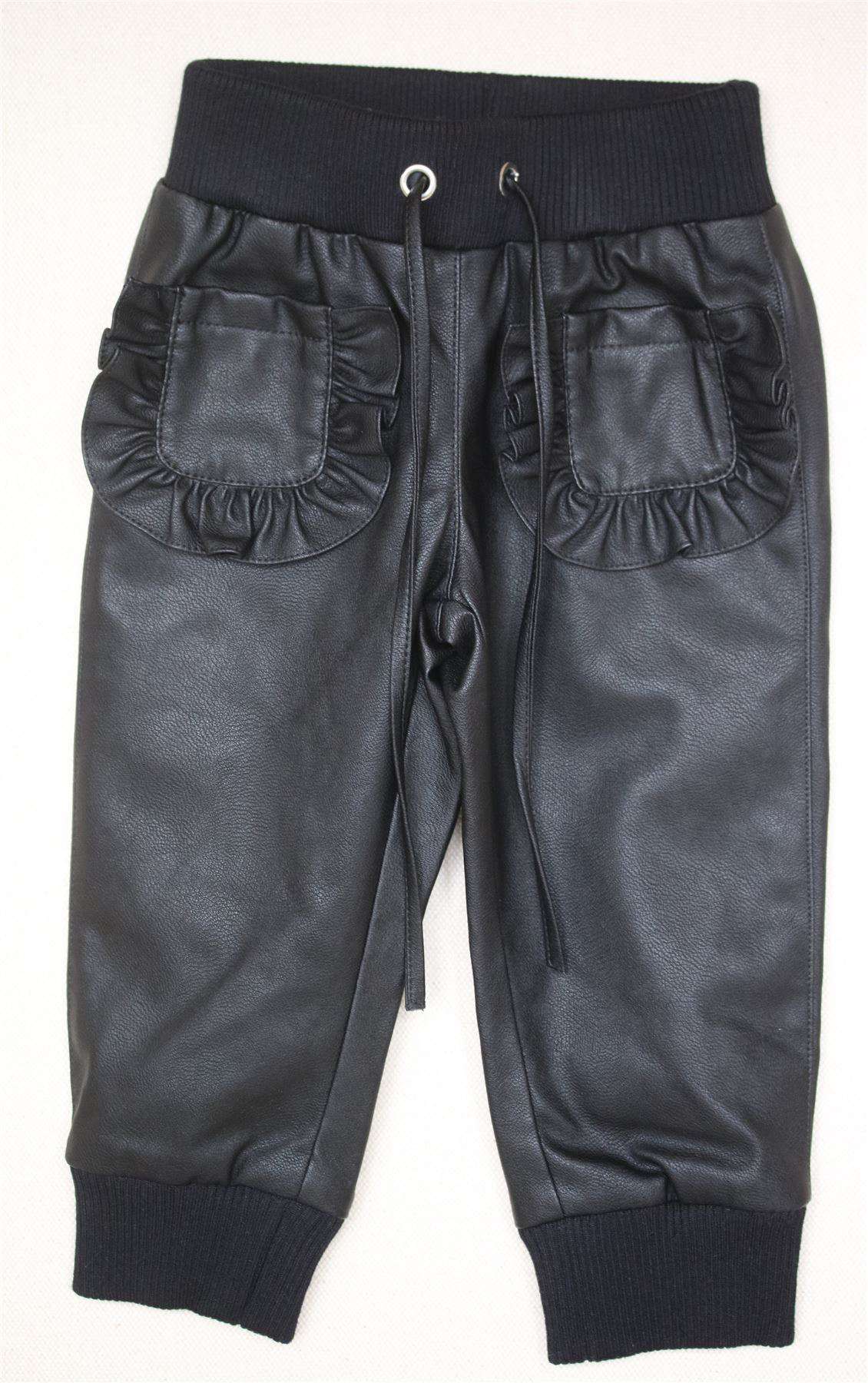 SIMONETTA GIRLS LEATHER-LOOK TROUSERS 4 YEARS