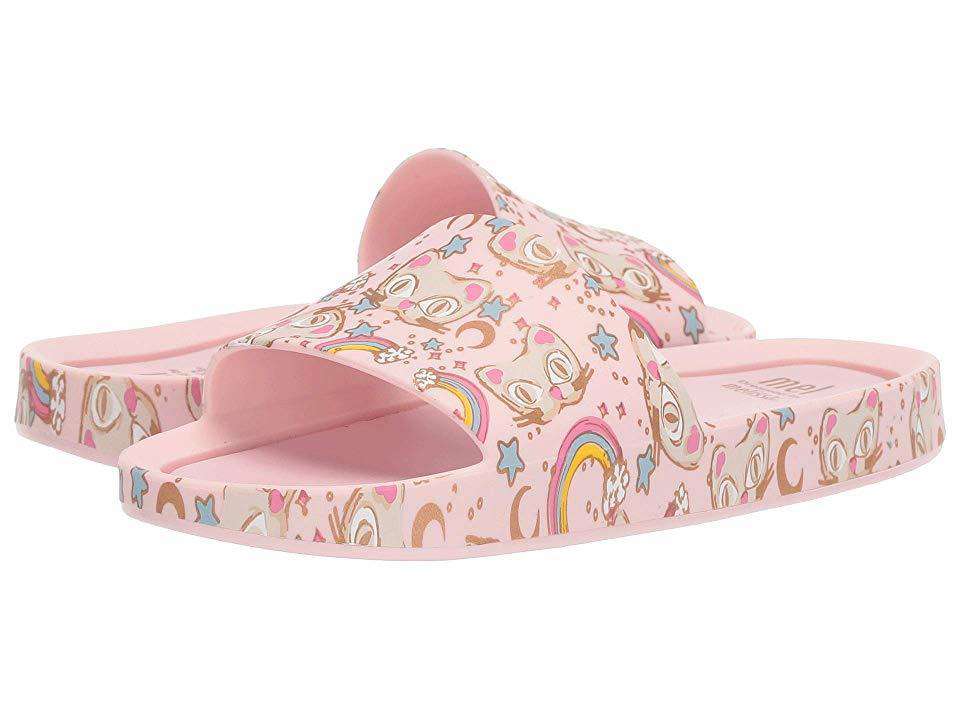 MINI MELISSA KIDS GIRLS MEL CAT PRINT SLIDES EU 28/29 UK 10