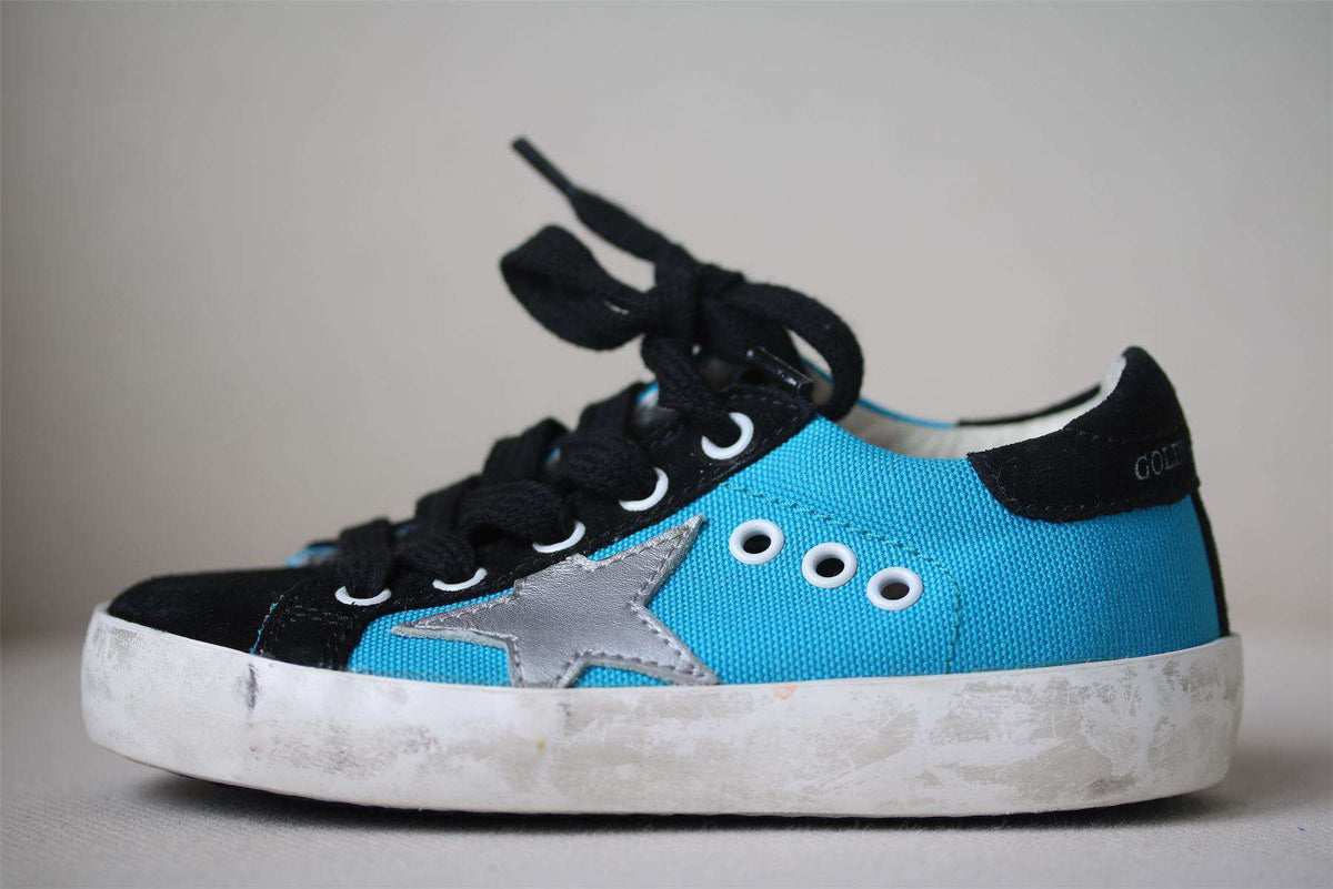 GOLDEN GOOSE DELUXE BRAND SUPERSTAR BLUE SNEAKERS EU 23 UK 6