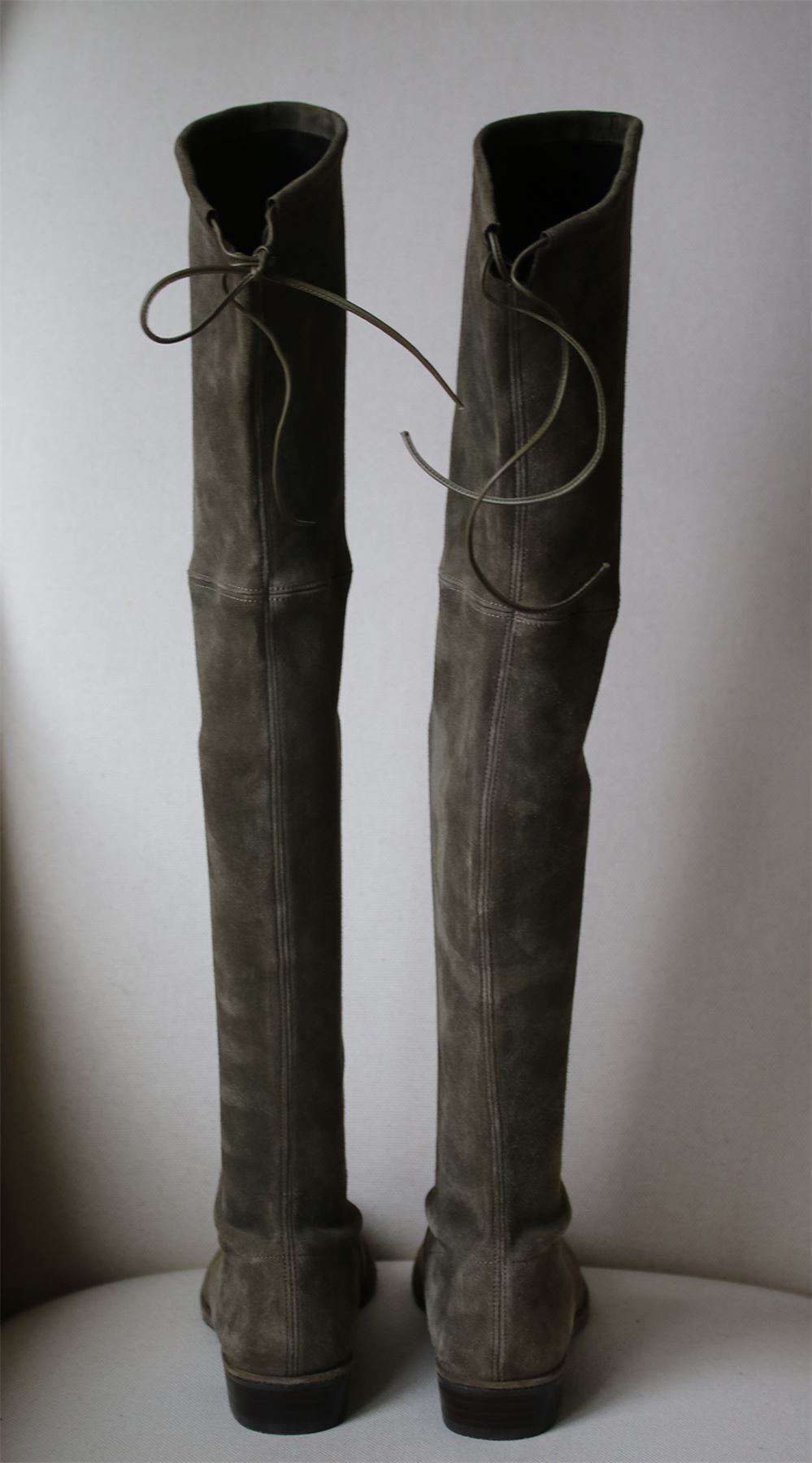 STUART WEITZMAN LOWLAND SUEDE OVER-THE-KNEE BOOTS EU 37.5 UK 4.5 US 7