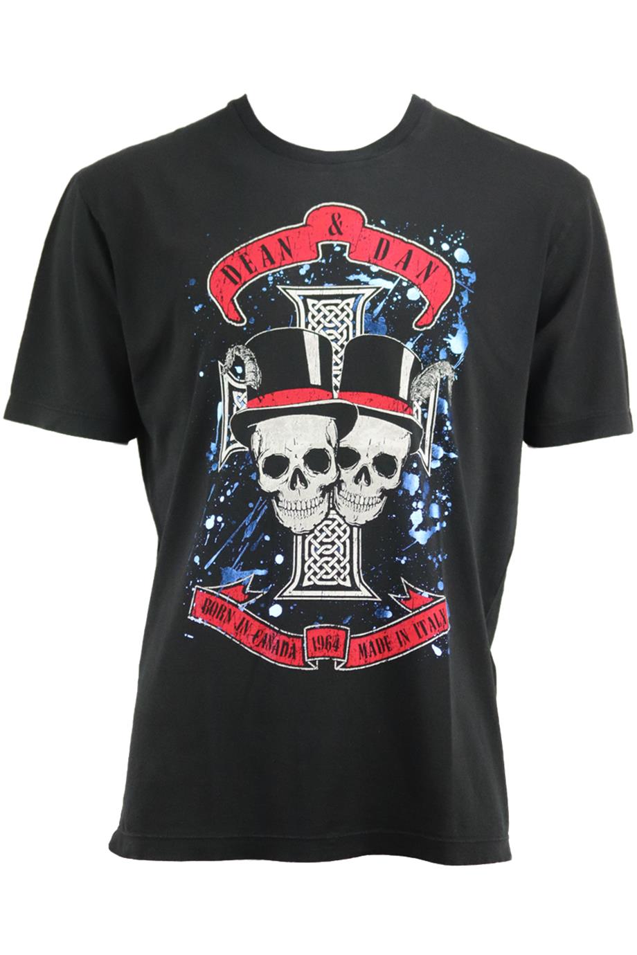 DSQUARED2 MEN'S PRINTED COTTON JERSEY T-SHIRT LARGE