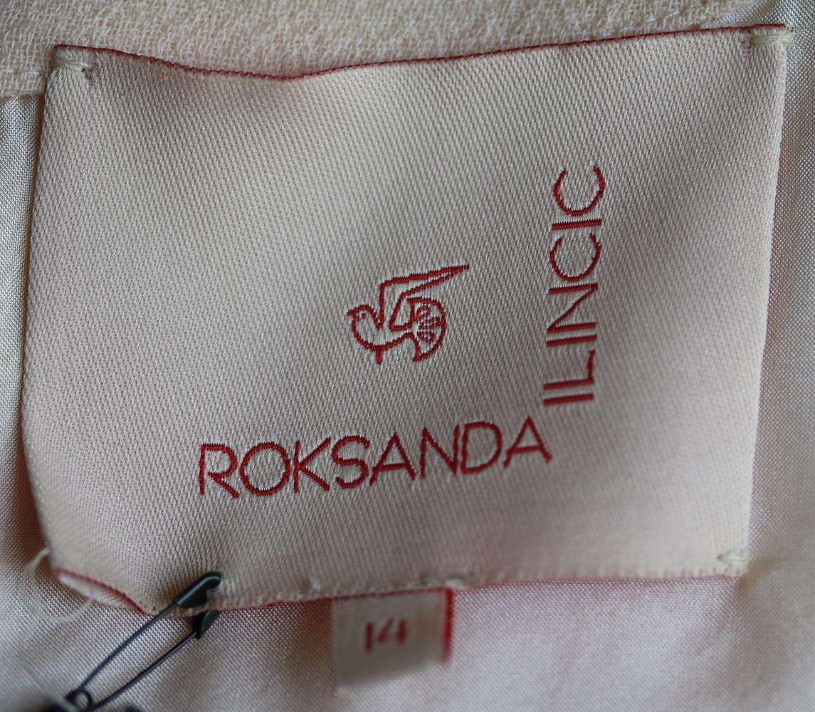 ROKSANDA ILINCIC IZUMI TWO TONE WOOL CREPE DRESS UK 14